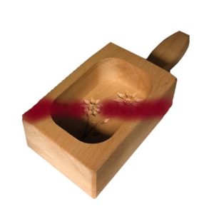 Bacchette Per Burro In Legno Di Faggio 2 Pezzi | Stampo Per Palline E Panetti Con Scanalature | Lunghezza 18 Cm | Utensile Tradizionale Fatto A Mano