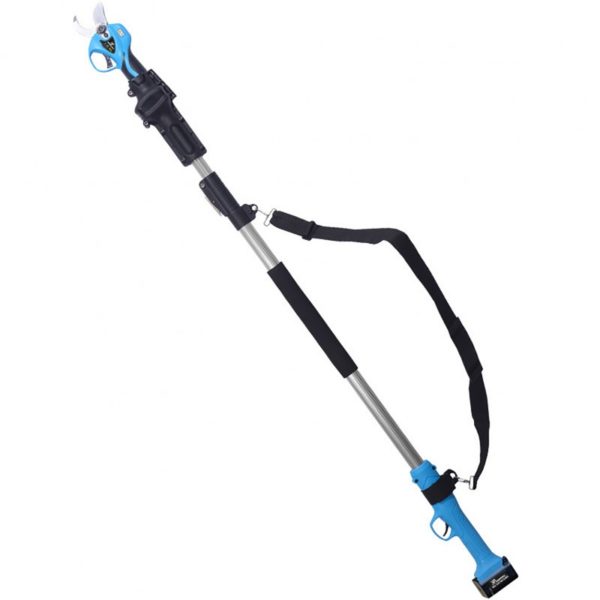 Potatore - seghetto elettrico Profi Lubrificato ad Olio + Asta Telescopica da 1,3 a 3 mt., con 2 batterie al litio + 2 barre + 2 catene omaggio - immagine 4