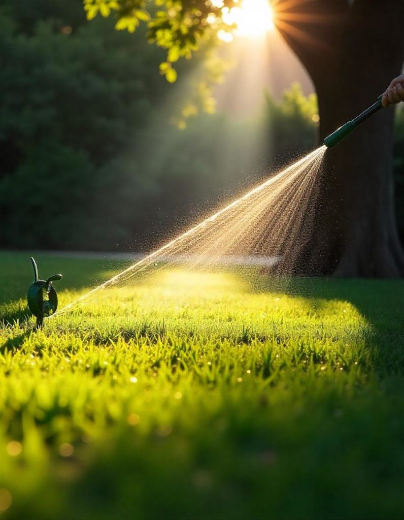 Irrigazione del prato a Verona con sistema efficiente per un verde rigoglioso