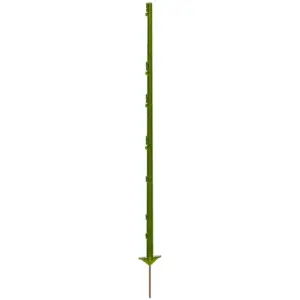 Picchetto plastica AK cm. 160, doppio piede, 10 isolatori, Verde