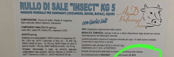 Rullo di sale Insect, kg. 5