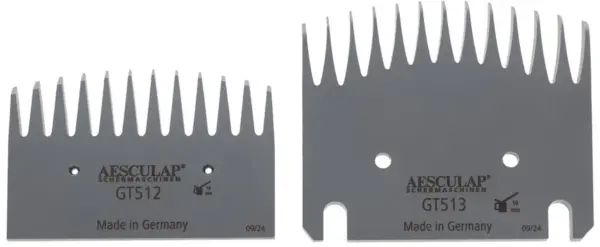 Set Pettini Aesculap Shear 12 +13 denti, altezza 3,5 mm. - GT514, per tosare Pecore & Alpaca con la tosatrice da Cavalli & Bovini