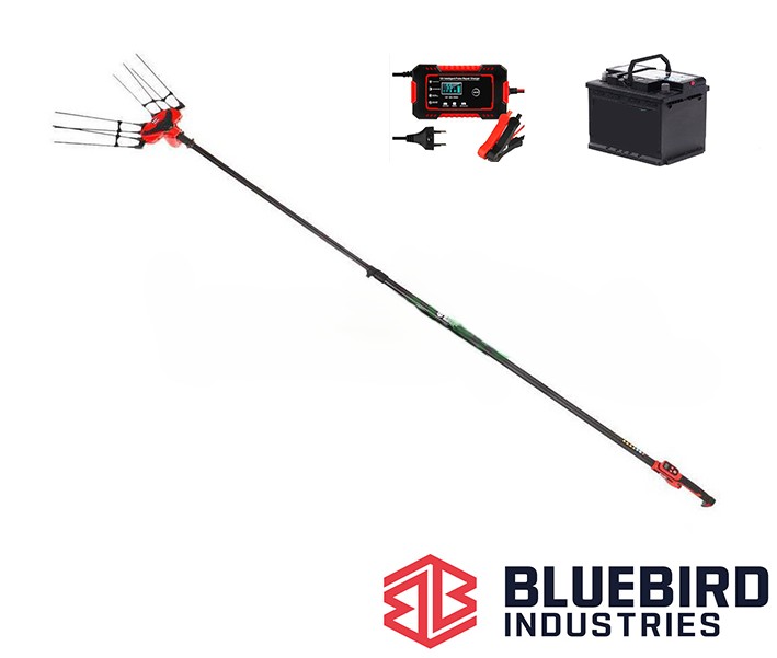 ABBACCHIATORE EGEO 22-50 - 12 volts - Asta fissa mt. 2,4 + Batteria 60 ah 12 volts + Caricabatterie elettronico