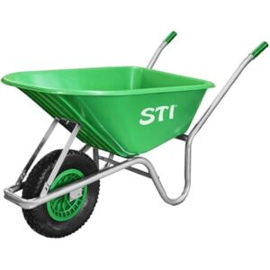 Carriola telaio in alluminio, Margherita con vasca ABS da 100 Lt. Verde