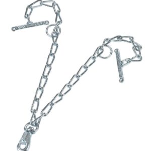 Catena doppia con moscehttone girevole, 6 mm. LUNGO cm. 70