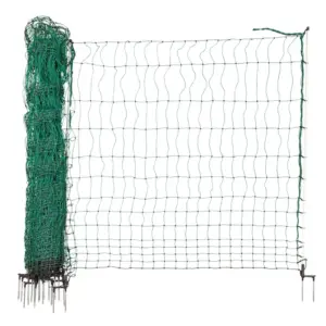 Rete pollame 25 m, 170 cm punta doppia, verde, elettrificabile