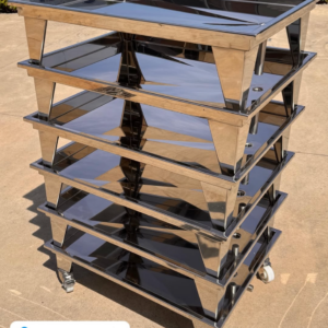 Carrello scolatore sovrapponibile, in acciaio inox, amovibile