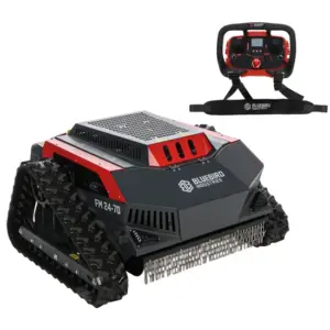 Robot rasaerba Remote Control FM 24-70 Robot Trinciasarmenti 452 cc, rampe di carico + elmetto + guanti + occhiali protettivi in omaggio
